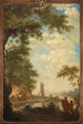 Landschap met arcadische figuren aan de rand van een rivier - Jurriaan Andriessen — weergave van het kunstwerk