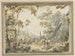 van een ontwerp voor een muurschildering in een slaapkamer, idyllisch Arcadisch landschap met klassieke gebouwen - Jurriaan Andriessen — weergave van het kunstwerk