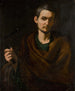 van Saint Philippe op halve lengte die een kruisbeeld vasthoudt - Jusepe de Ribera — weergave van het kunstwerk