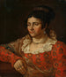 portret van Amelia Karolina Teleman, echtgenote van de kunstenaar - Józef Hilary Gowacki — weergave van het kunstwerk