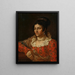 portret van Amelia Karolina Teleman, echtgenote van de kunstenaar - Józef Hilary Gowacki — ingelijst kunstwerk aan de muur