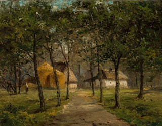 Jzef Marszewski - Landscape with houses among trees.webp