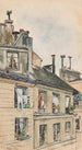 Vue depuis la fenêtre de l'atelier de Józef Mehoffer et Stanisław Wyspiański à Paris - Józef Mehoffer — weergave van het kunstwerk
