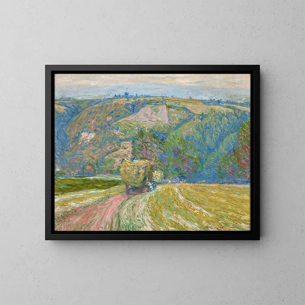 Chariot with hay - Józef Pankiewicz — framed artwork on a wall