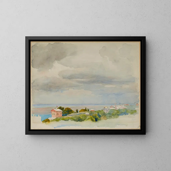 Italian Riviera Painting - Józef Pankiewicz — framed artwork on a wall
