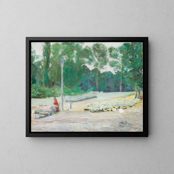 Landscape painting of the surroundings of Kazimierz Lubelski - Józef Pankiewicz — framed artwork on a wall