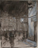 Place du Marché de la Vieille Ville à Varsovie la nuit étude du motif de la peinture à l'huile - Józef Pankiewicz — weergave van het kunstwerk
