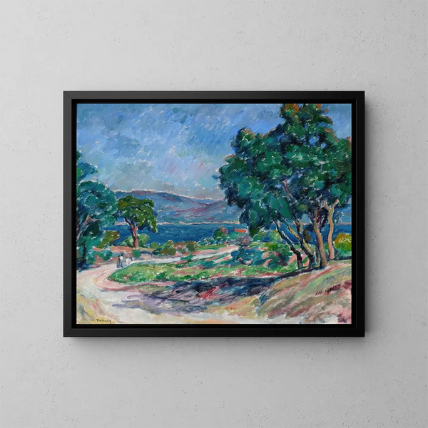 Route à Saint-Tropez - Józef Pankiewicz — framed artwork on a wall