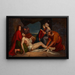 De begrafenis - Józef Simmler — ingelijst kunstwerk aan de muur