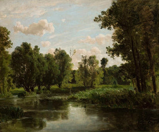 Jzef Szermentowski - Lake in the forest.webp