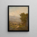 Landschap met een bergweg en kasteelruïnes - Karl Hermann — ingelijst kunstwerk aan de muur