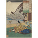 Reproductie van het schilderij Kakinomoto no hitomaro - Utagawa Kuniyoshi