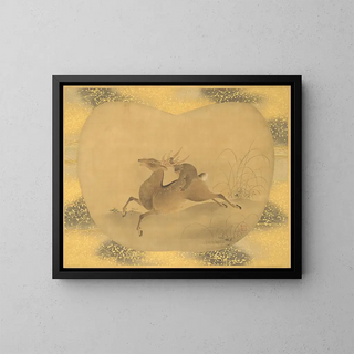 Kan Tsunenobu - Monkey on a deer.webp