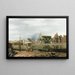 van Kinderen die spelen op de oever van een kanaal - Karel La Fargue — ingelijst kunstwerk aan de muur