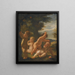 van een schilderij met vier putti die spelen in een landschap - Karel Škréta — ingelijst kunstwerk aan de muur
