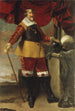 Koning Christian IV van Denemarken - Karel van Mander III — ingelijst kunstwerk aan de muur