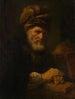 van een oude man met een bontmuts - Karel van der Pluym — weergave van het kunstwerk