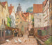 Allée in de historische stad Marburg - Karl Armbrust — weergave van het kunstwerk