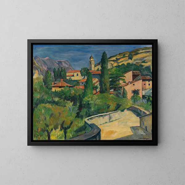 Torbole - Karl Friedrich Lessing — framed artwork on a wall