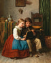Kinder met schrijfschilderijen - Karl Friedrich Boser — weergave van het kunstwerk