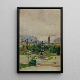Karl Friedrich Gsur - Danteplatz in Trient.webp