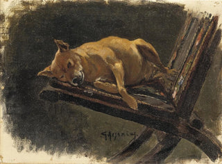 Karl Georg Arsenius - Dog Lying Down.webp