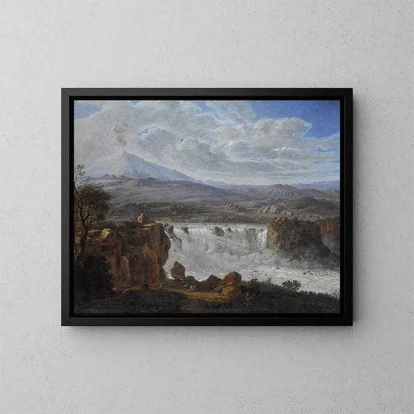La cascade des Caracci près d'Aderno au pied du mont Etna - Karl Gotthard Grass — ingelijst kunstwerk aan de muur