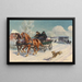 Winterlandschap met een kar - Karl Hansen Reistrup — ingelijst kunstwerk aan de muur