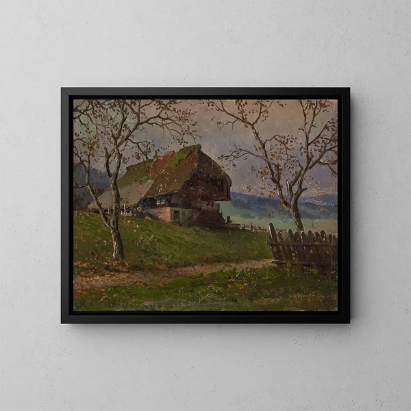 Autumn Painting - Karl Hauptmann — framed artwork on a wall
