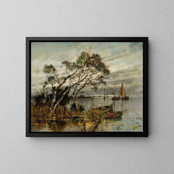 North Sea Landscape - Karl Heffner — framed artwork on a wall