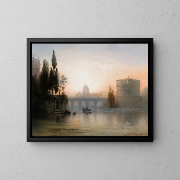 Roman Scene Painting - Karl Heilmayer — framed artwork on a wall