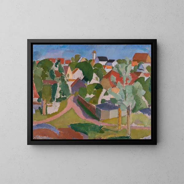 View of Svaneke - Karl Isakson — framed artwork on a wall