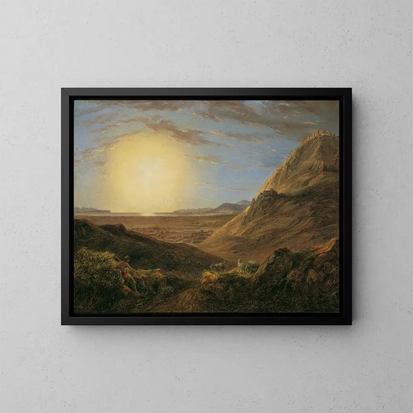 Athens at sunrise - Karl Joseph Aloys Agricola — framed artwork on a wall