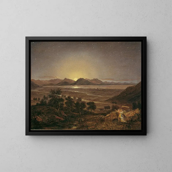 Marathon under the moonlight - Karl Joseph Aloys Agricola — framed artwork on a wall