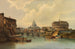 Uitzicht op Rome met Sint-Pieter en het Castel Sant'Angelo - Karl Kaufmann — weergave van het kunstwerk