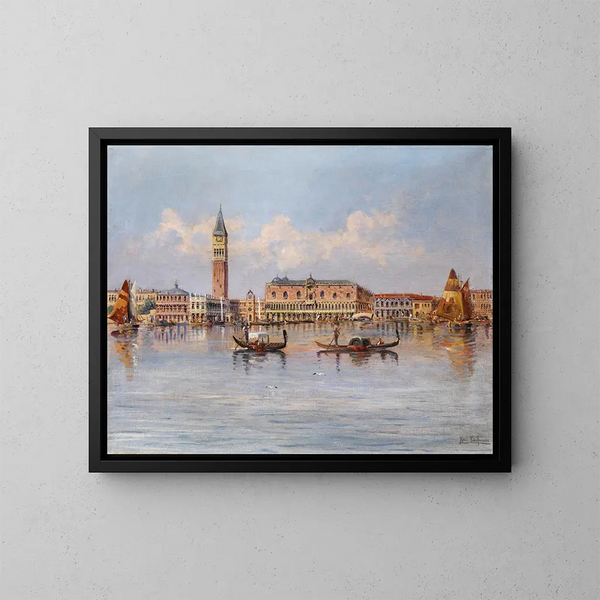 View of Venice, Doge's Palace - Karl Kaufmann — framed artwork on a wall