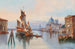 Venetië, uitzicht op Santa Maria della Salute - Karl Kaufmann — weergave van het kunstwerk