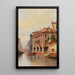 Scene van kanaal in Venetië - Karl Kaufmann — ingelijst kunstwerk aan de muur