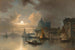 Venetië, een nacht bij maanlicht in het Bacino - Karl Kaufmann — weergave van het kunstwerk