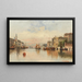 Venetië, uitzicht op een kanaal - Karl Kaufmann — ingelijst kunstwerk aan de muur