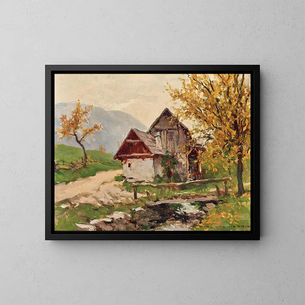 Autumn in Schneeberg - Karl Ludwig Prinz — framed artwork on a wall