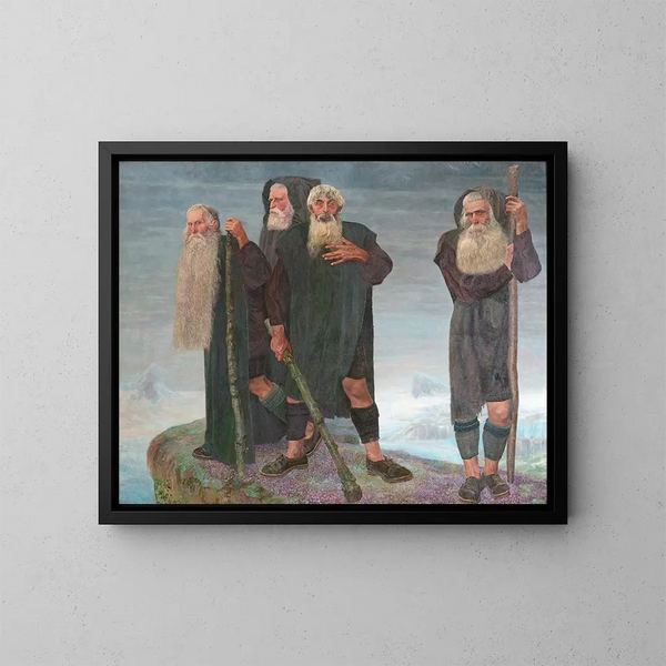 Les hommes de glace - Karl Mediz — framed artwork on a wall