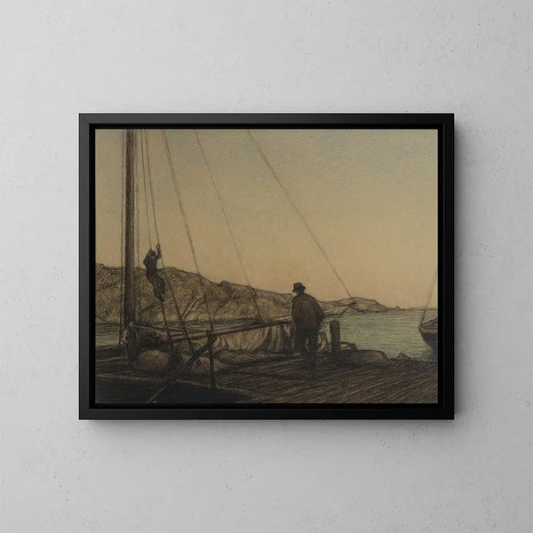 Le Quai - Karl Nordström — ingelijst kunstwerk aan de muur