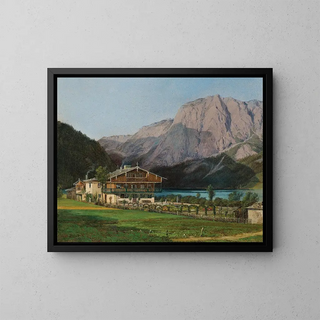 Karl Reinhold - Zedlitz Villa at Lake Altaussee with a view of Trisselwand.webp