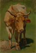 Vache tachetée brun clair et blanc - Karl Roux — weergave van het kunstwerk