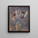 Vase en argile avec tulipes et autres fleurs - Karl Schou — framed artwork on a wall