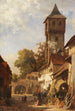 Petite ville du sud de l'Allemagne en été - Karl Weysser — weergave van het kunstwerk