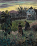 Avond in de tuin - Karl Wiener — weergave van het kunstwerk