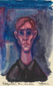 Depressie Zelfportret - Karl Wiener — weergave van het kunstwerk