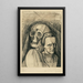 Portret van een vrouw met schedel - Karl Wiener — ingelijst kunstwerk aan de muur
